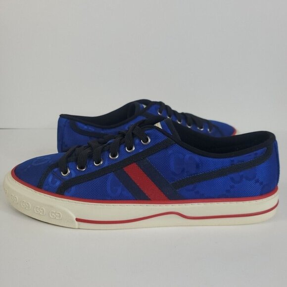Gucci Off The Grid Men's GG Blue Sneakers Size 41 US 8 UK 7 - Picture 1 of 13